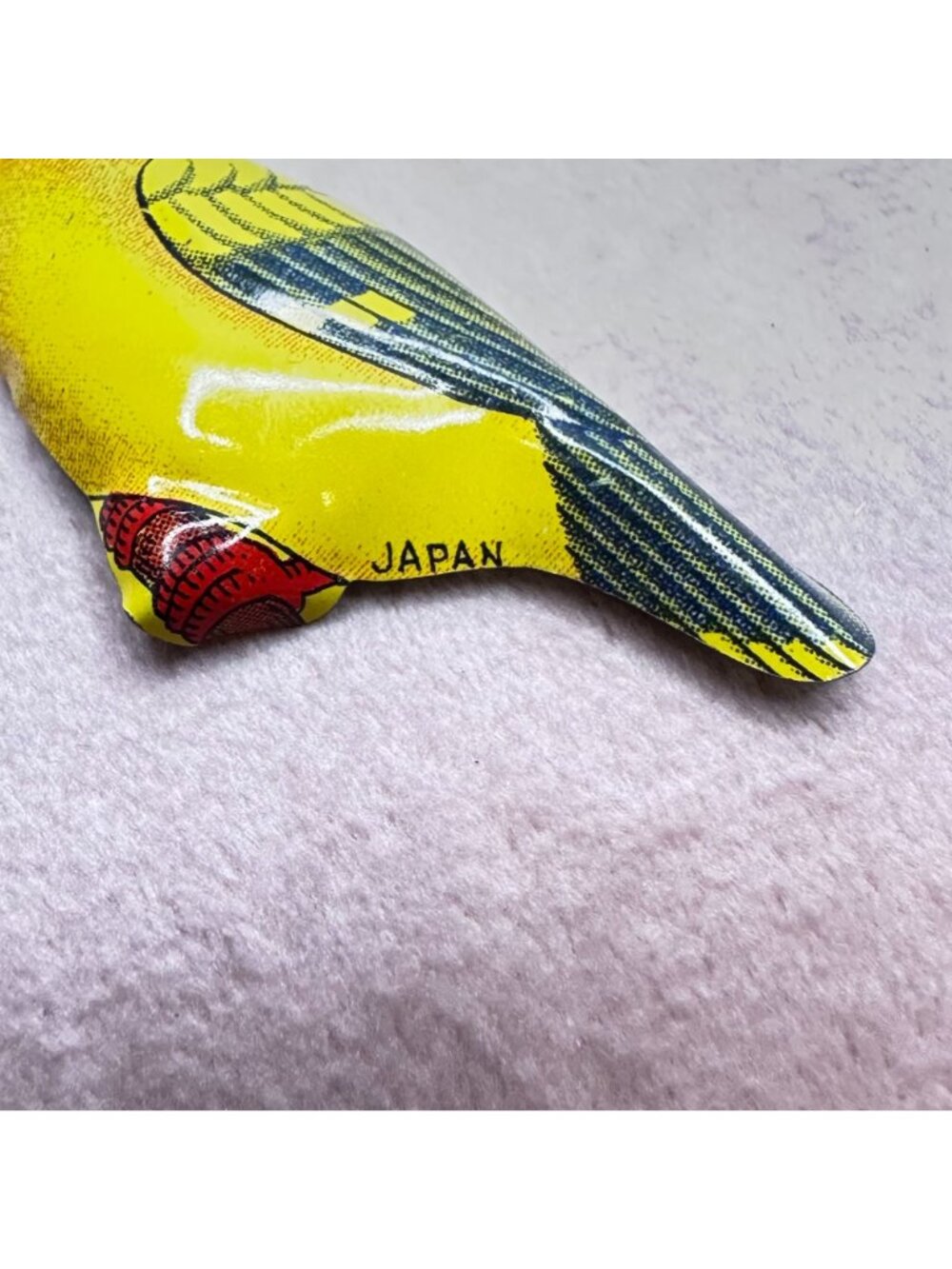 Vintage Yellow Tin Bird Brooch Made In Japan 1950s Retro Collectable - Picture 4 of 8
